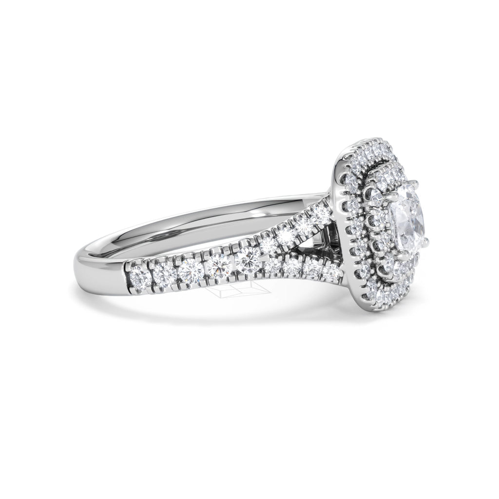 Anastasia Diamond Halo Engagement Ring in Platinum 1.30ct G/VS