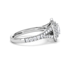 Anastasia Diamond Halo Engagement Ring in Platinum 1.30ct G/VS