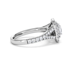 Anastasia Diamond Halo Engagement Ring in Platinum 1.30ct G/VS