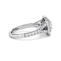 Anastasia Diamond Halo Engagement Ring in Platinum 1.30ct G/VS