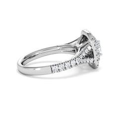 Anastasia Diamond Halo Engagement Ring in Platinum 1.30ct H/SI