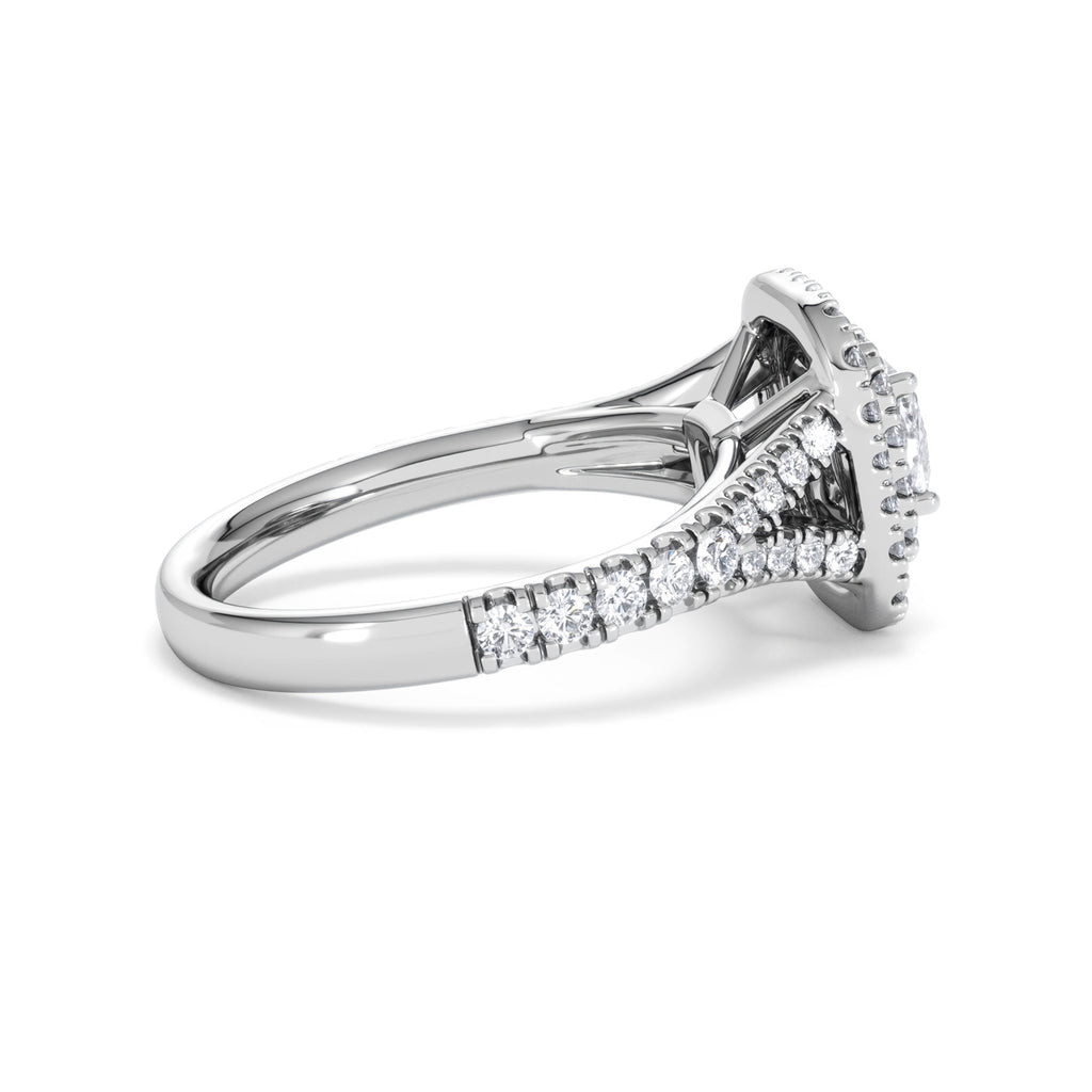 Anastasia Diamond Halo Engagement Ring in Platinum 1.30ct G/VS