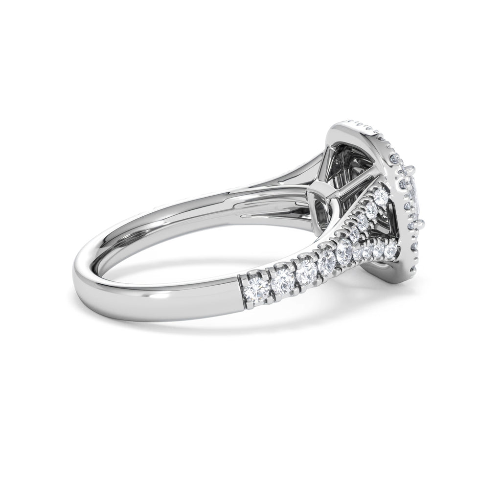 Anastasia Diamond Halo Engagement Ring in Platinum 1.30ct G/VS