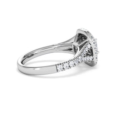 Anastasia Diamond Halo Engagement Ring in Platinum 1.30ct G/VS