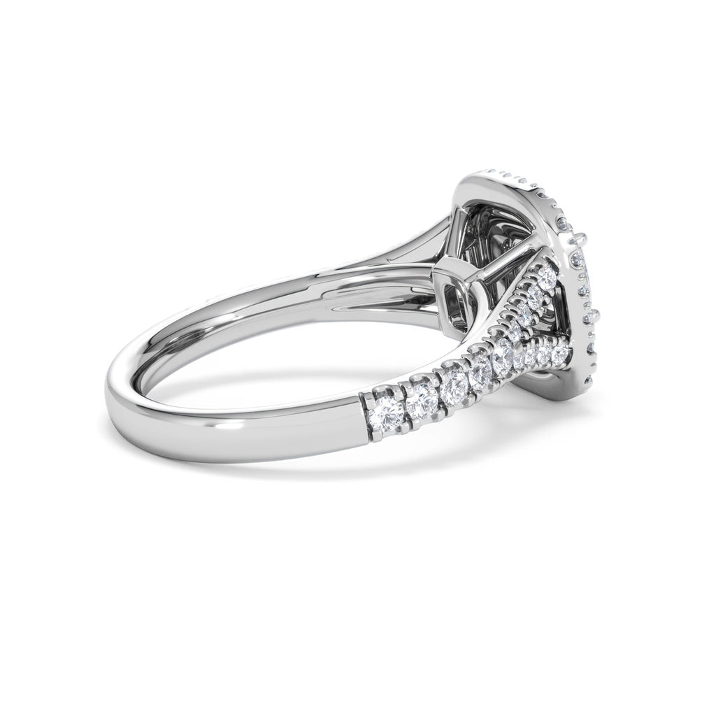 Anastasia Diamond Halo Engagement Ring in Platinum 1.30ct G/VS
