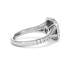 Anastasia Diamond Halo Engagement Ring in Platinum 1.30ct G/VS
