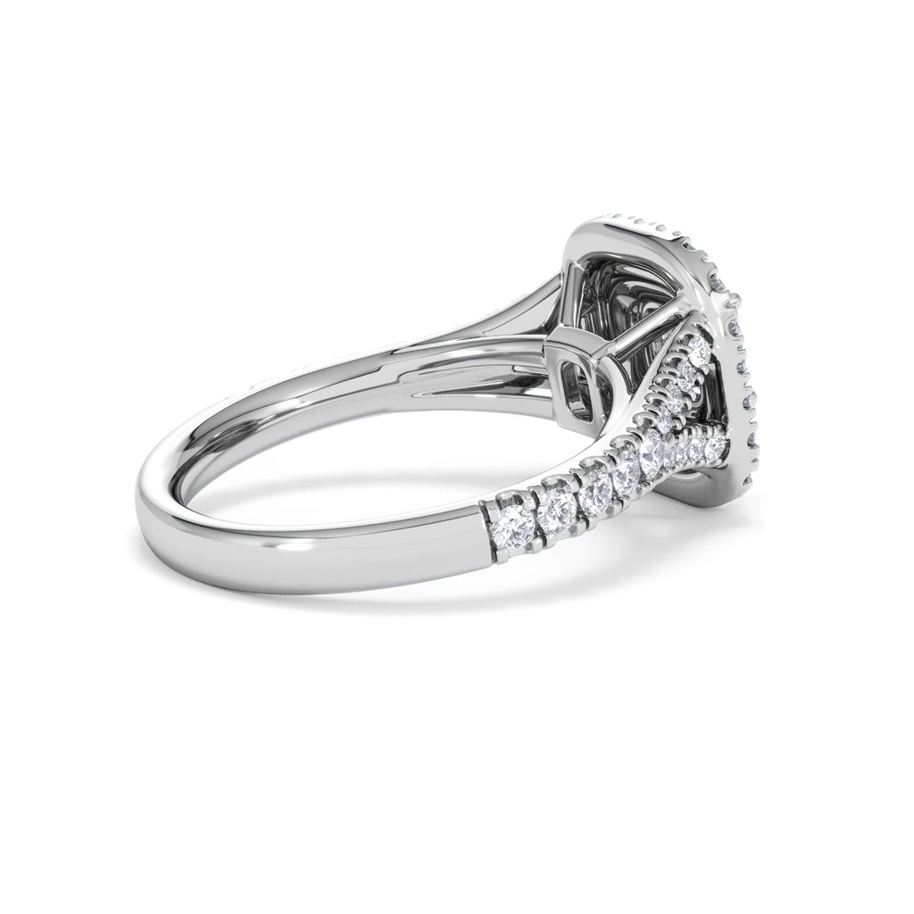 Anastasia Diamond Halo Engagement Ring in Platinum 1.30ct G/VS