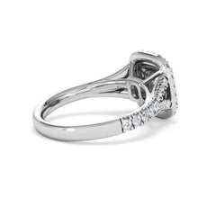 Anastasia Diamond Halo Engagement Ring in Platinum 1.30ct H/SI