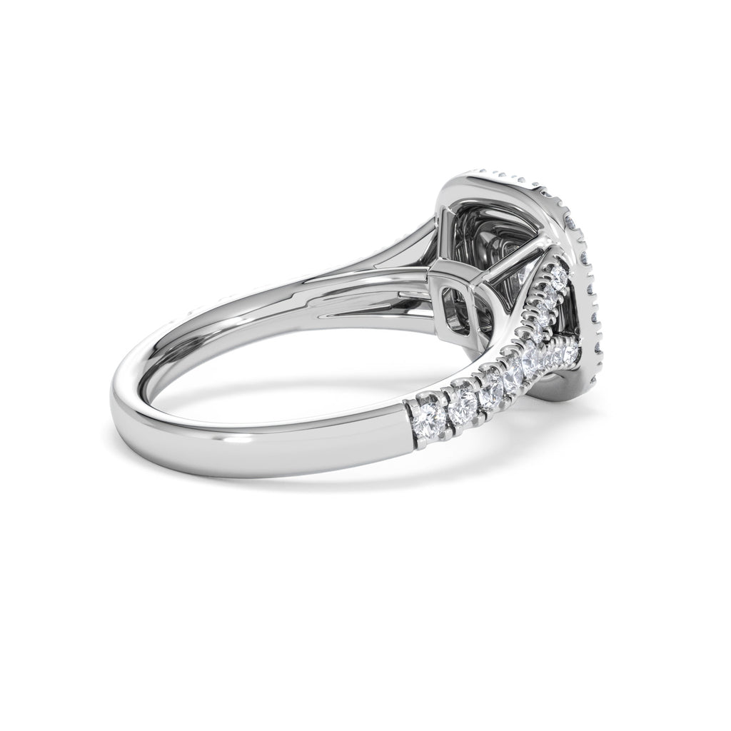 Anastasia Diamond Halo Engagement Ring in Platinum 1.30ct G/VS