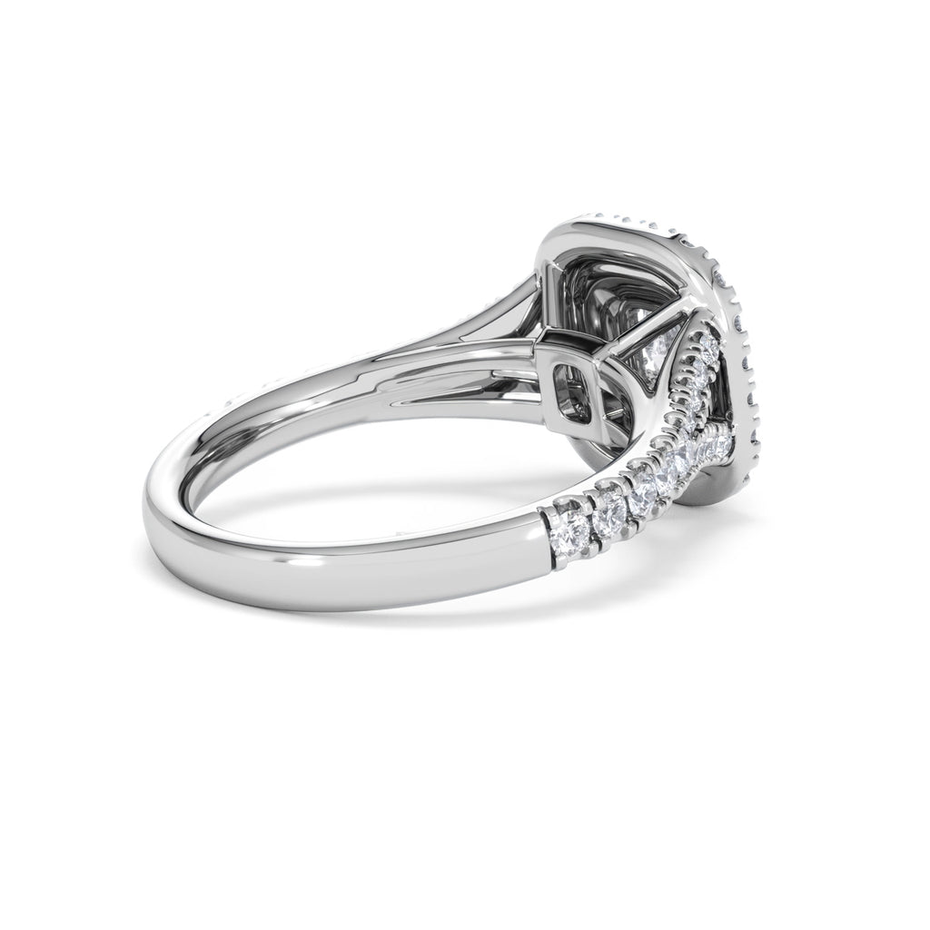 Anastasia Diamond Halo Engagement Ring in Platinum 1.30ct G/VS