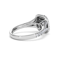 Anastasia Diamond Halo Engagement Ring in Platinum 1.30ct G/VS