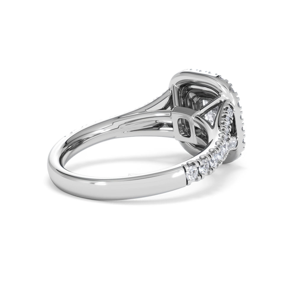 Anastasia Diamond Halo Engagement Ring in Platinum 1.30ct G/VS