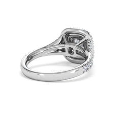 Anastasia Diamond Halo Engagement Ring 18K White Gold 1.30ct G/VS2