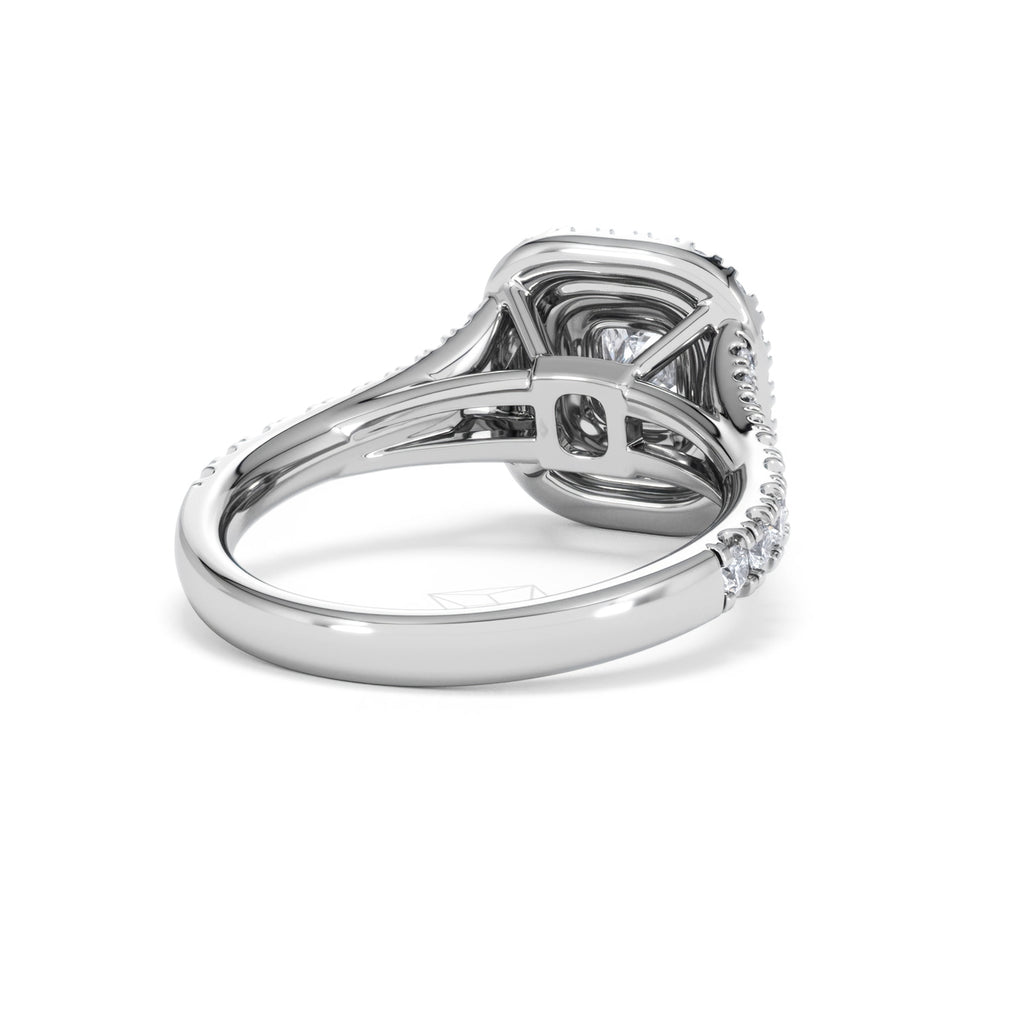 Anastasia Diamond Halo Engagement Ring in Platinum 1.30ct H/SI