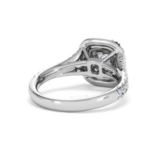 Anastasia Diamond Halo Engagement Ring in Platinum 1.30ct H/SI