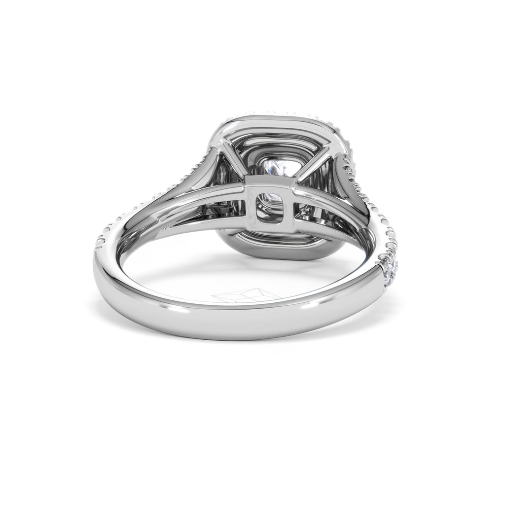 Anastasia Diamond Halo Engagement Ring in Platinum 1.30ct G/VS