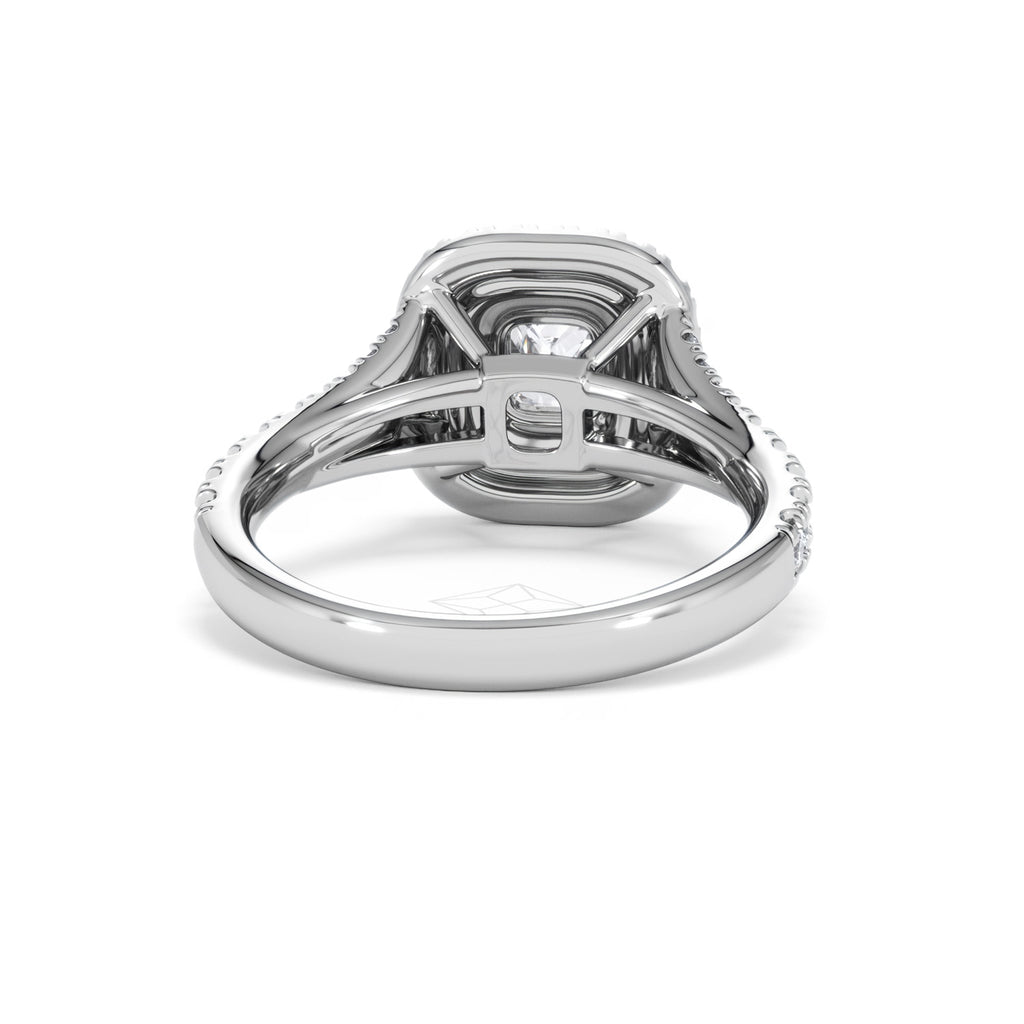 Anastasia Diamond Halo Engagement Ring in Platinum 1.30ct H/SI