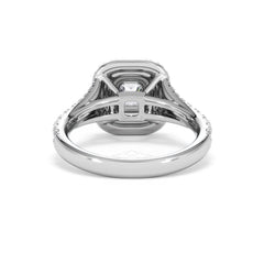 Anastasia Diamond Halo Engagement Ring 18K White Gold 1.30ct G/VS2