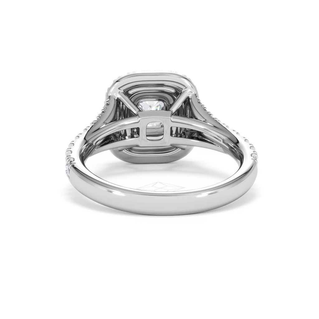 Anastasia Diamond Halo Engagement Ring in Platinum 1.30ct G/VS