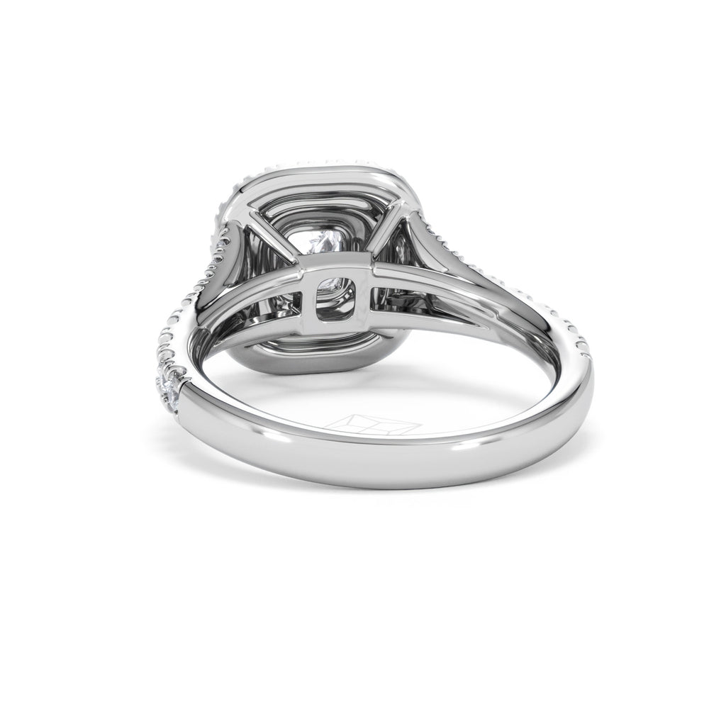 Anastasia Diamond Halo Engagement Ring in Platinum 1.30ct H/SI