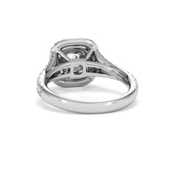 Anastasia Diamond Halo Engagement Ring in Platinum 1.30ct G/VS