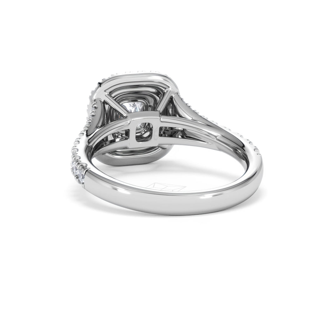 Anastasia Diamond Halo Engagement Ring in Platinum 1.30ct G/VS