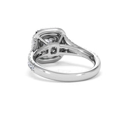Anastasia Diamond Halo Engagement Ring 18K White Gold 1.30ct G/VS2
