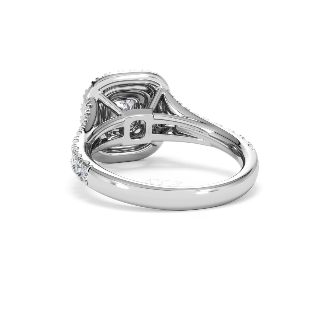 Anastasia Diamond Halo Engagement Ring in Platinum 1.30ct G/VS