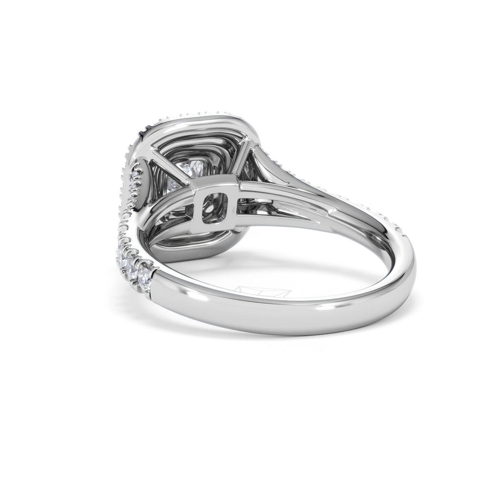 Anastasia Diamond Halo Engagement Ring in Platinum 1.30ct G/VS