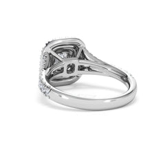 Anastasia Diamond Halo Engagement Ring 18K White Gold 1.30ct G/VS2