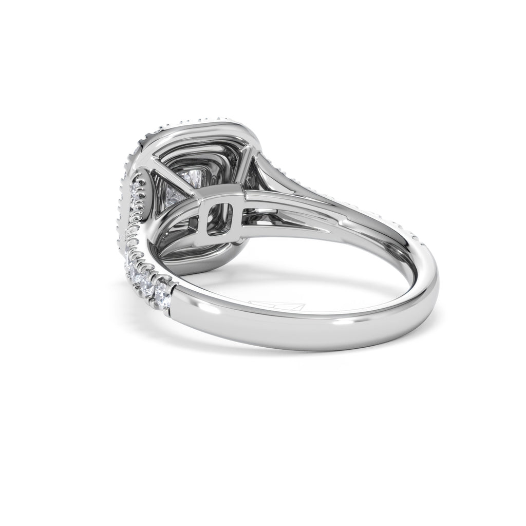 Anastasia Diamond Halo Engagement Ring in Platinum 1.30ct G/VS