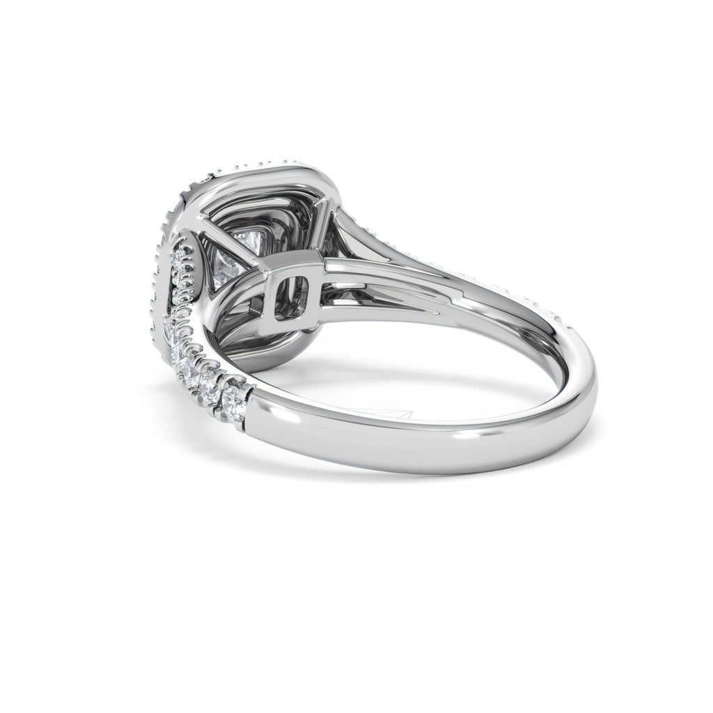 Anastasia Diamond Halo Engagement Ring in Platinum 1.30ct G/VS