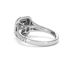 Anastasia Diamond Halo Engagement Ring 18K White Gold 1.30ct G/VS2