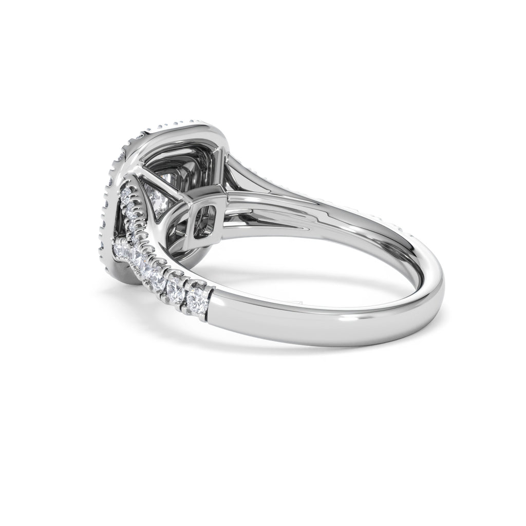 Anastasia Diamond Halo Engagement Ring in Platinum 1.30ct G/VS