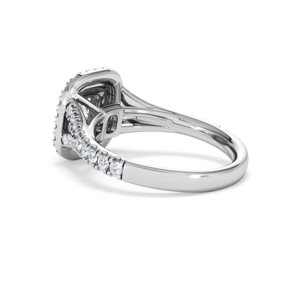 Anastasia Diamond Halo Engagement Ring in Platinum 1.30ct H/SI