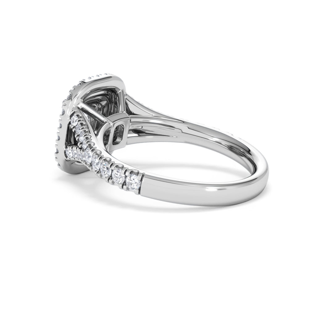 Anastasia Diamond Halo Engagement Ring in Platinum 1.30ct H/SI