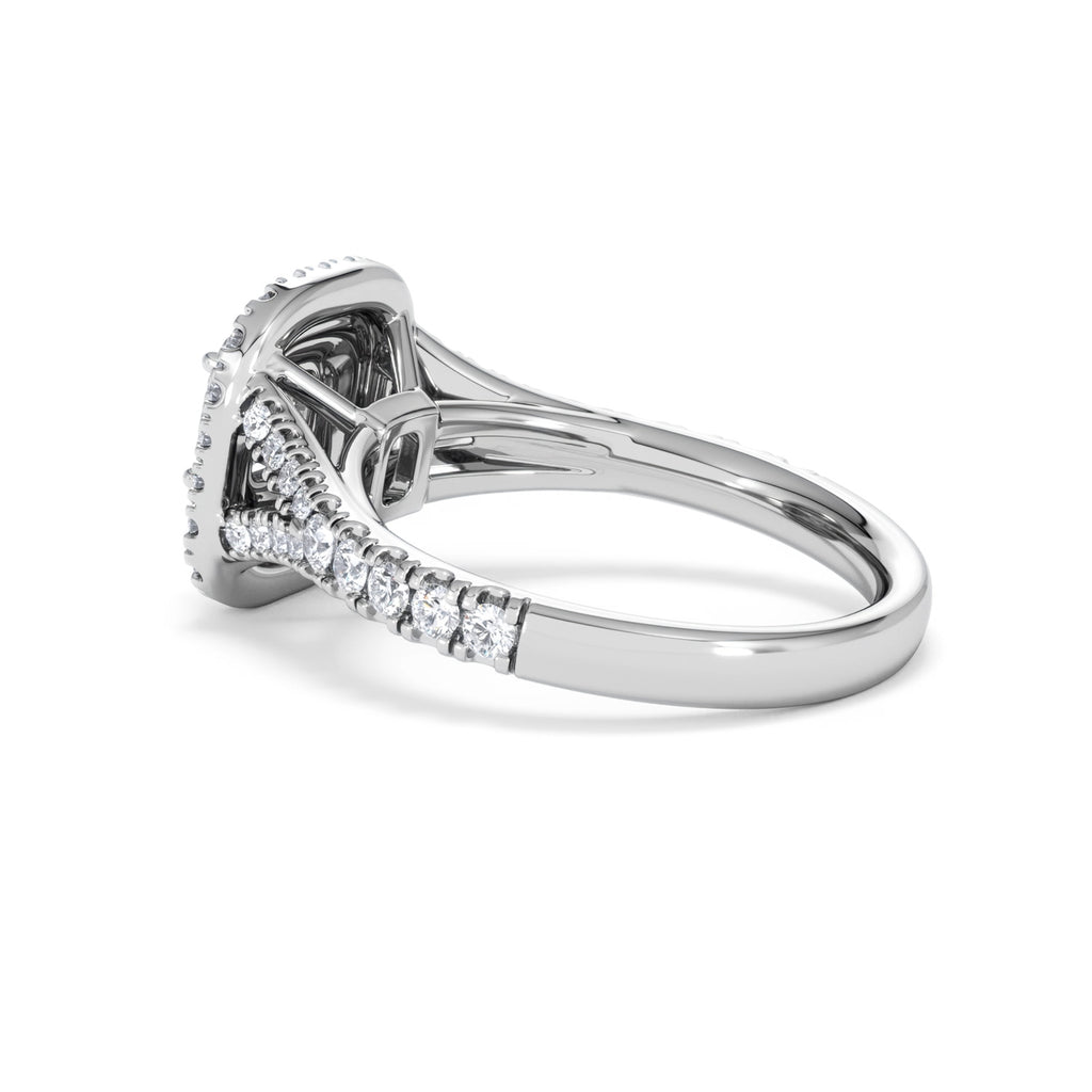 Anastasia Diamond Halo Engagement Ring in Platinum 1.30ct H/SI