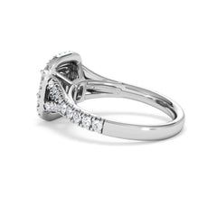 Anastasia Diamond Halo Engagement Ring in Platinum 1.30ct G/VS