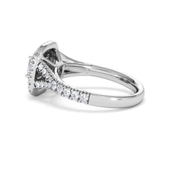 Anastasia Diamond Halo Engagement Ring in Platinum 1.30ct G/VS