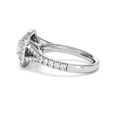 Anastasia Diamond Halo Engagement Ring in Platinum 1.30ct G/VS