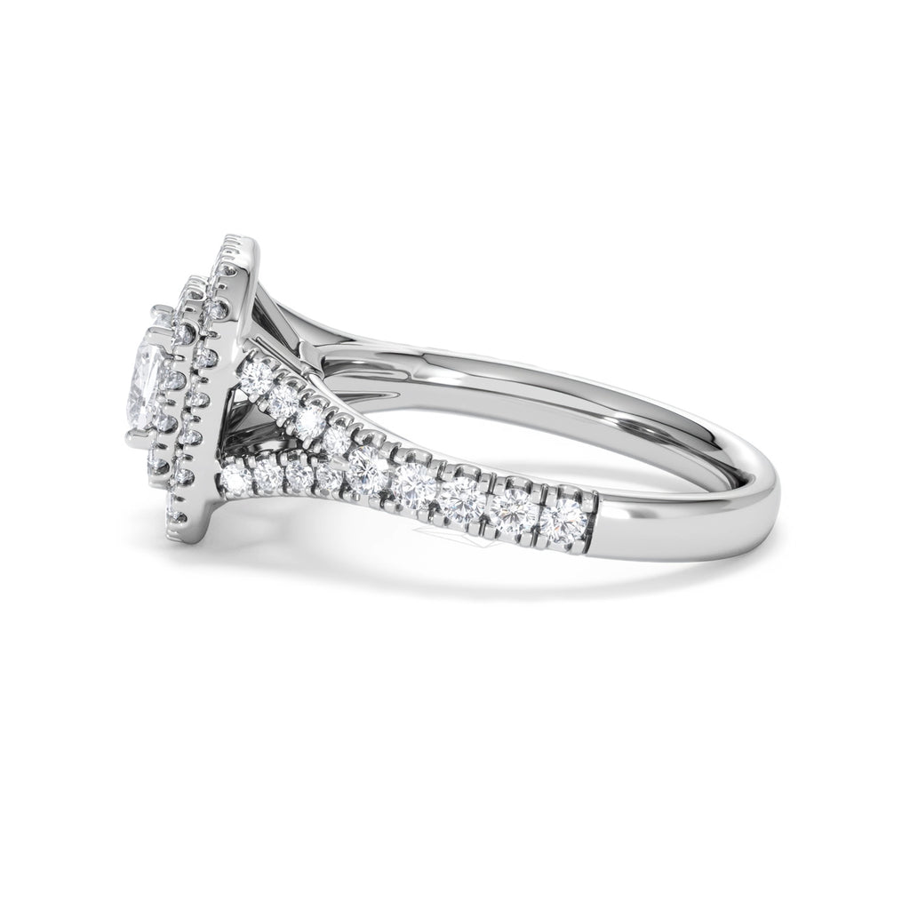 Anastasia Diamond Halo Engagement Ring in Platinum 1.30ct G/VS