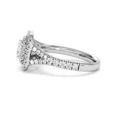 Anastasia Diamond Halo Engagement Ring in Platinum 1.30ct G/VS