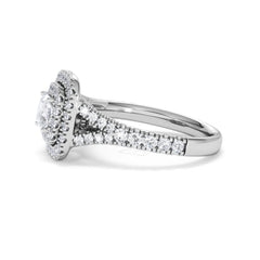 Anastasia Diamond Halo Engagement Ring in Platinum 1.30ct G/VS