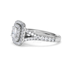 Anastasia Diamond Halo Engagement Ring in Platinum 1.30ct G/VS