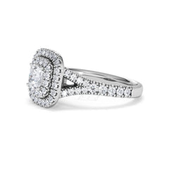 Anastasia Diamond Halo Engagement Ring in Platinum 1.30ct G/VS
