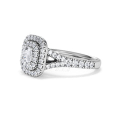 Anastasia Diamond Halo Engagement Ring in Platinum 1.30ct G/VS
