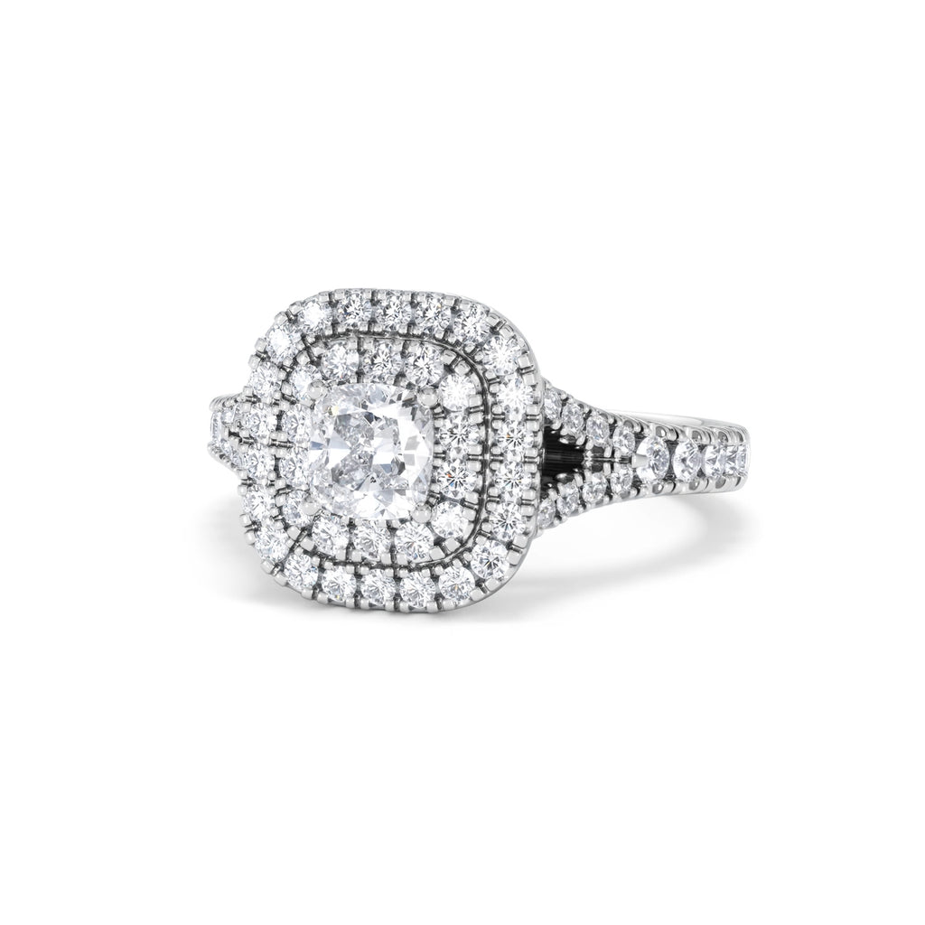 Anastasia Diamond Halo Engagement Ring in Platinum 1.30ct G/VS