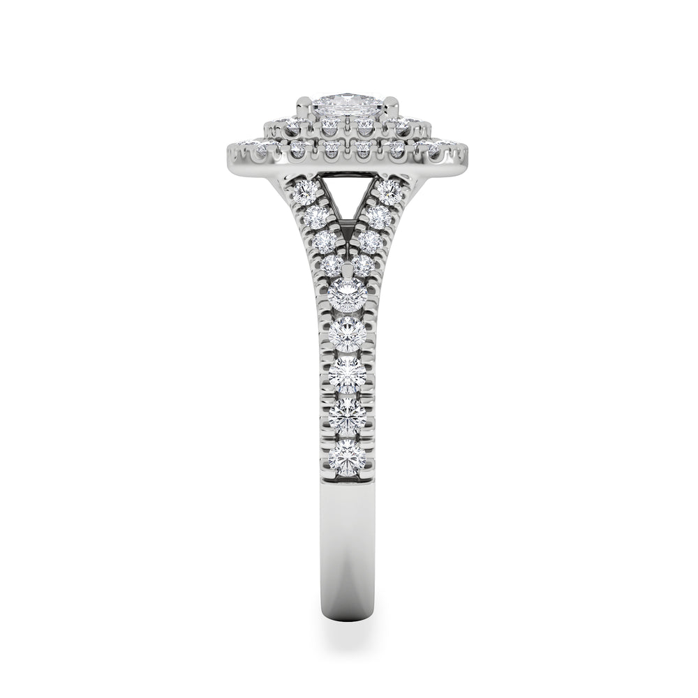 Anastasia Diamond Halo Engagement Ring in Platinum 1.30ct G/SI2