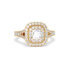 Anastasia Diamond Halo Engagement Ring in 18K Gold 1.30ct G/VS2