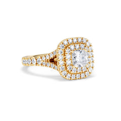 Anastasia Diamond Halo Engagement Ring in 18K Gold 1.30ct G/VS2